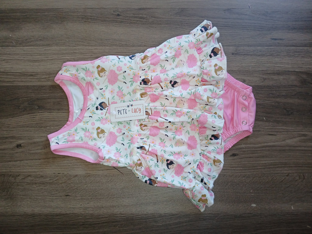 Pirouette princess Infant Romper by Caren and Reign Apparel