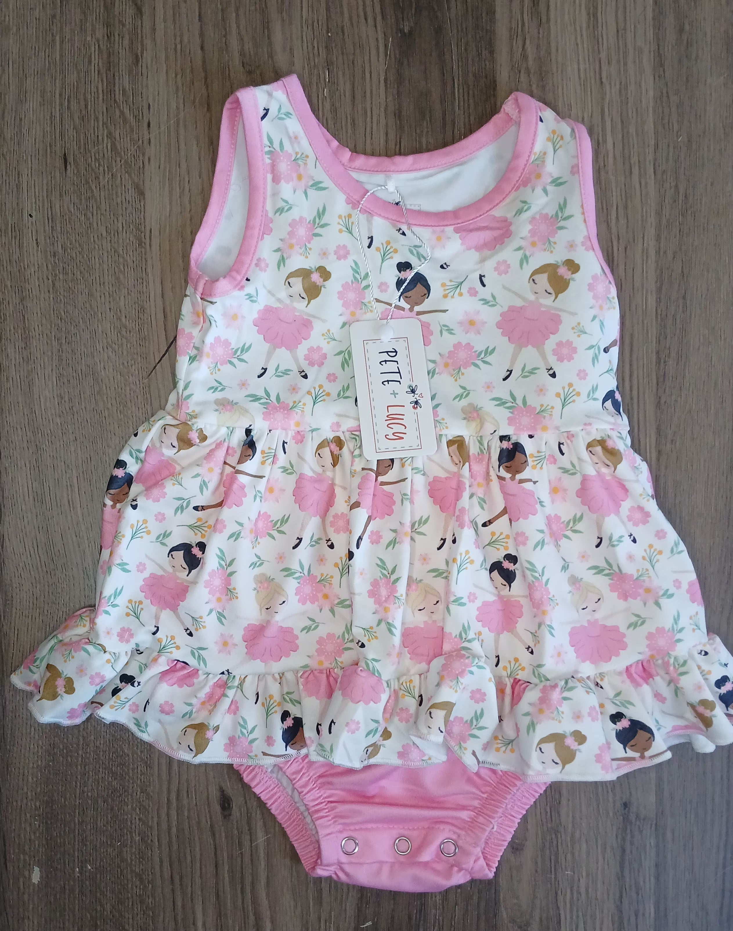 Pirouette princess Infant Romper by Caren and Reign Apparel
