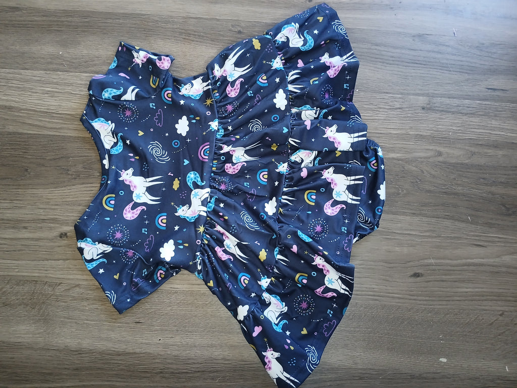 Midnight magic girl's romper by Caren and Reign Apparel