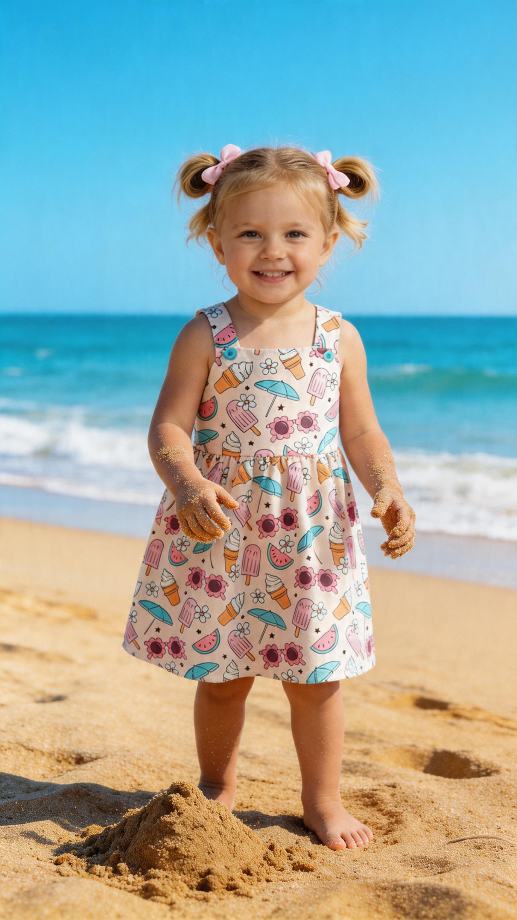 Summer Girl Dress Breezy Lightweight Comfort for Warm Weather Play and Family Photo Moments by Reign Hoops Kids