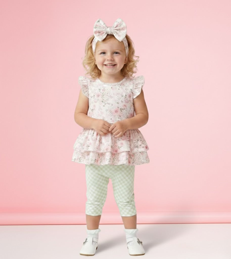 Girls' floral capri set by Reign Hoops Kids