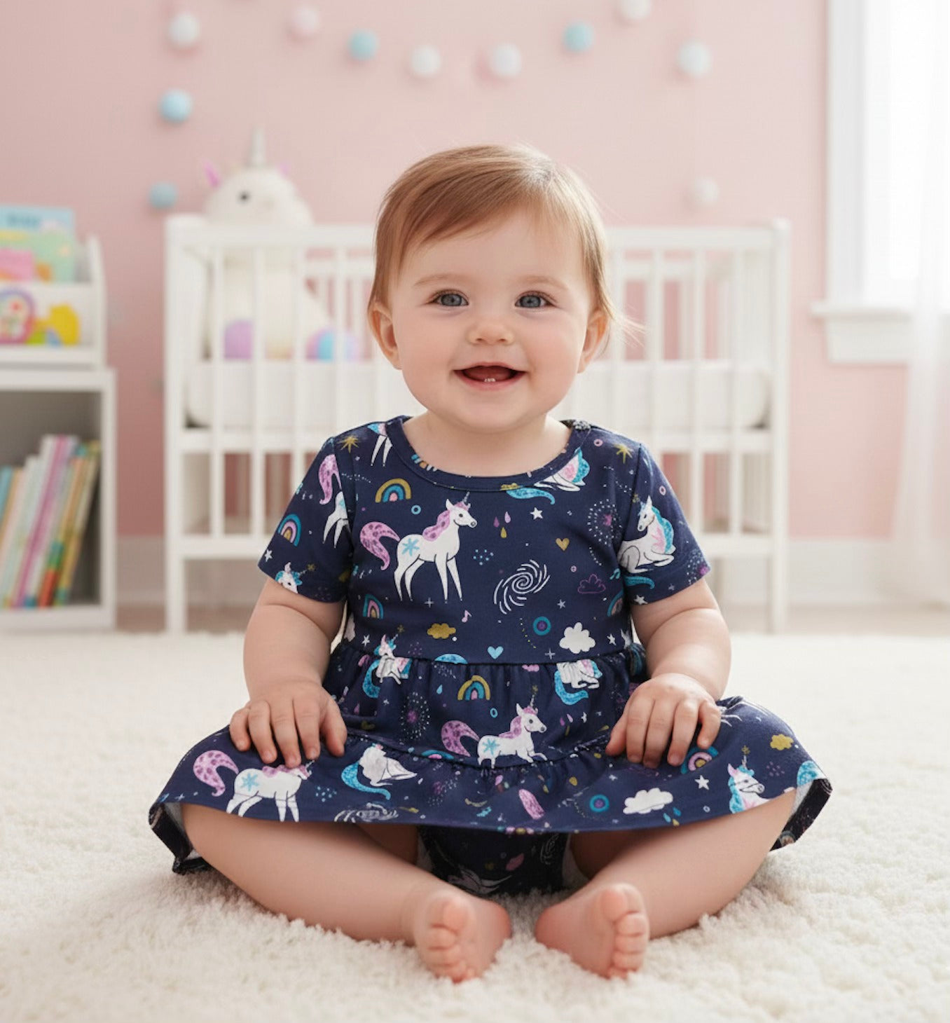 Midnight magic girl's romper by Caren and Reign Apparel